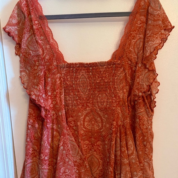 Torrid Coral Paisley Lace Dress - Picture 4 of 4